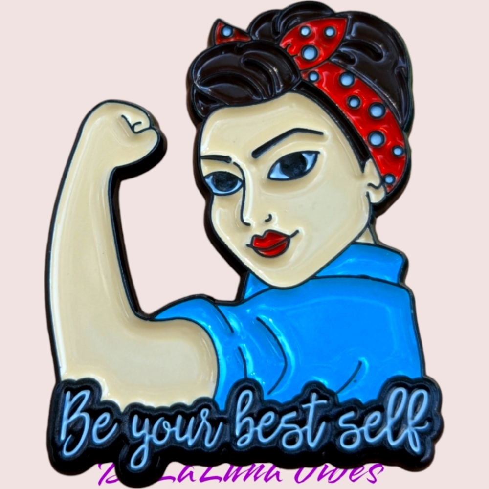 3/$12 or $5 "Be Your Best Self"  Enamel Pin -- New